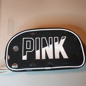 Black structured Victoria's Secret PINK toiletry dopp bag